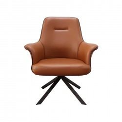 Посетителски стол RFG Nora 01 M, екокожа, до 120 kg, кафяв - Rfg