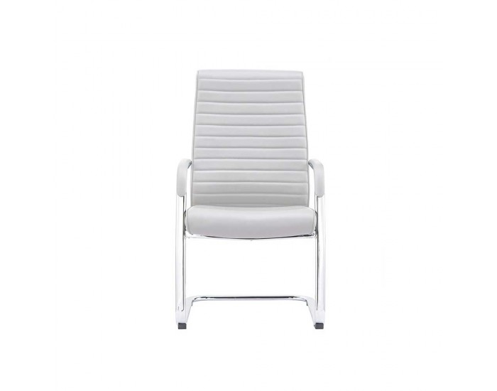 Посетителски стол RFG Bright M, екокожа, до 130 kg, бял, 2 броя в комплект