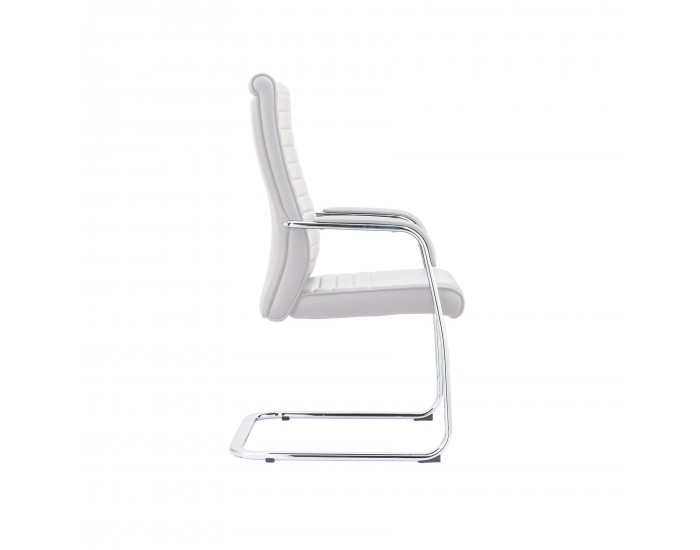 Посетителски стол RFG Bright M, екокожа, до 130 kg, бял, 2 броя в комплект