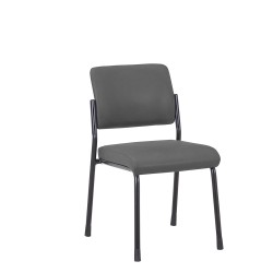 Посетителски стол RFG Solid M, екокожа, метална основа, до 150 kg, сив, 4 броя в комплект - Rfg