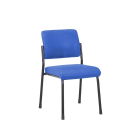 Посетителски стол RFG Solid M, текстил, метална основа, до 150 kg, син, 4 броя в комплект - Rfg