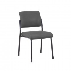 Посетителски стол RFG Solid M, текстил, метална основа, до 150 kg, сив - Rfg