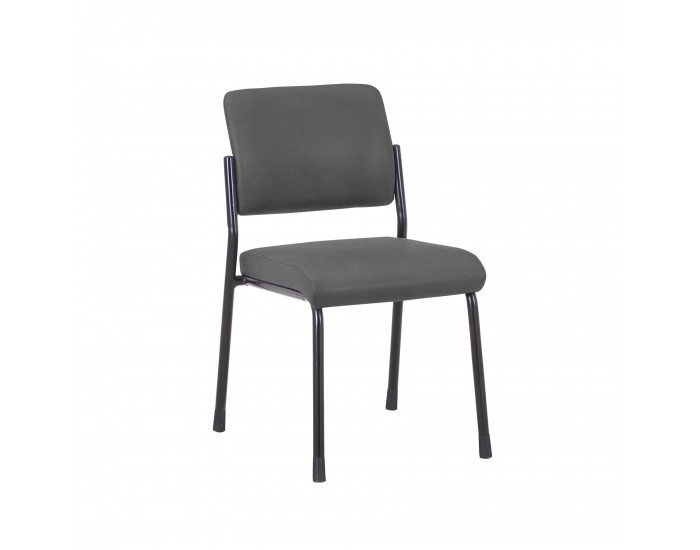 Посетителски стол RFG Solid M, текстил, метална основа, до 150 kg, сив