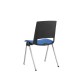 Посетителски стол RFG Sweet Chrome Black, до 120 kg, син, 2 броя в комплект