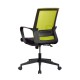 Офис стол RFG Smart W, дамаска и меш, Tilt механизъм, до 120 kg, черна седалка, зелена облегалка