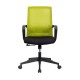 Офис стол RFG Smart W, дамаска и меш, Tilt механизъм, до 120 kg, черна седалка, зелена облегалка