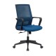Офис стол RFG Smart W, дамаска и меш, Tilt механизъм, до 120 kg, тъмносиня седалка, тъмносиня облегалка