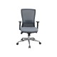 Офис стол RFG Ergo 06 W, дамаска и меш, Synchronous механизъм, до 120 kg, сив