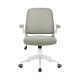 Офис стол RFG Pretty White W, дамаска и меш, Tilt механизъм, до 120 kg, сив