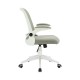 Офис стол RFG Pretty White W, дамаска и меш, Tilt механизъм, до 120 kg, сив