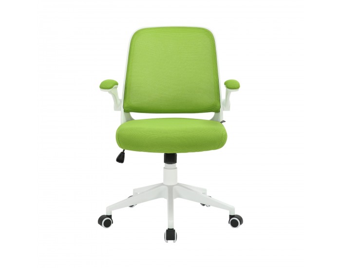 Офис стол RFG Pretty White W, дамаска и меш, Tilt механизъм, до 120 kg, зелен