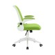 Офис стол RFG Pretty White W, дамаска и меш, Tilt механизъм, до 120 kg, зелен