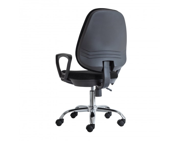 Ергономичен стол RFG Presto Chrome, текстил, до 130 kg, черен