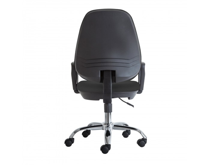 Ергономичен стол RFG Presto Chrome, екокожа, до 130 kg, черен