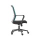 Офис стол RFG Smart W, дамаска и меш, Tilt механизъм, до 120 kg, черна седалка, синя облегалка