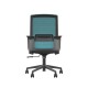 Офис стол RFG Smart W, дамаска и меш, Tilt механизъм, до 120 kg, черна седалка, синя облегалка