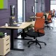 Директорски стол RFG Smart HB, дамаска и меш, Tilt механизъм, до 120 kg, черна седалка, оранжева облегалка