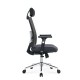 Ергономичен стол RFG Luxe Chrome HB, дамаска и меш, Multi-function механизъм, до 120 kg, сив