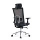 Ергономичен стол RFG Luxe Chrome HB, дамаска и меш, Multi-function механизъм, до 120 kg, сив