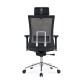 Ергономичен стол RFG Luxe Chrome HB, дамаска и меш, Multi-function механизъм, до 120 kg, сив