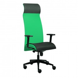Ергономичен стол Tronhill Solium Executive, дамаска и меш, Synchronous механизъм, до 120 kg, зелен - Tronhill
