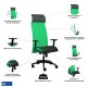 Ергономичен стол Tronhill Solium Executive, дамаска и меш, Synchronous механизъм, до 120 kg, зелен