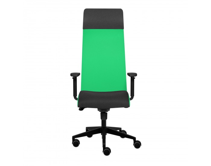Ергономичен стол Tronhill Solium Executive, дамаска и меш, Synchronous механизъм, до 120 kg, зелен