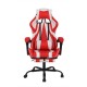 Геймърски стол RFG Max Game, екокожа, Multi-function механизъм, метална основа, до 150 kg, червен и бял