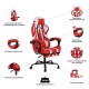 Геймърски стол RFG Max Game, екокожа, Multi-function механизъм, метална основа, до 150 kg, червен и бял