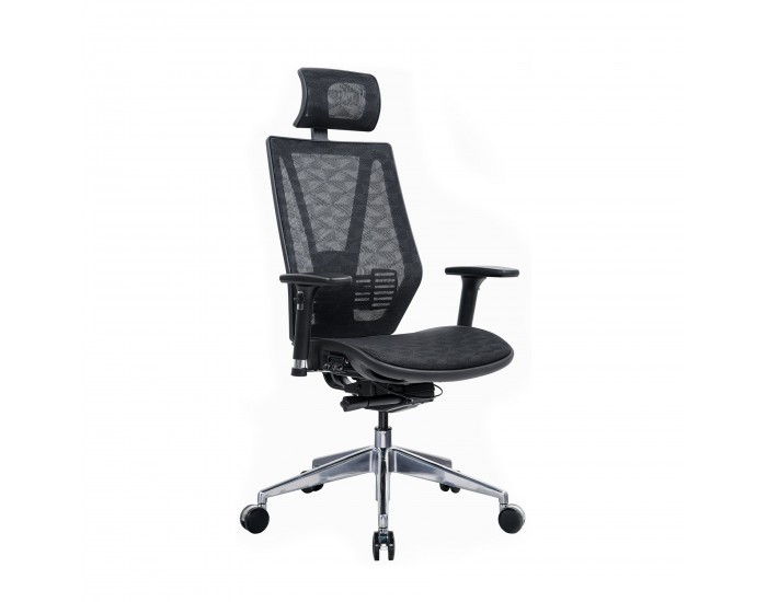 Ергономичен стол RFG TECH@LINE, Multi-function механизъм, до 250 kg, черен
