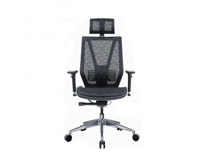 Ергономичен стол RFG TECH@LINE, Multi-function механизъм, до 250 kg, черен