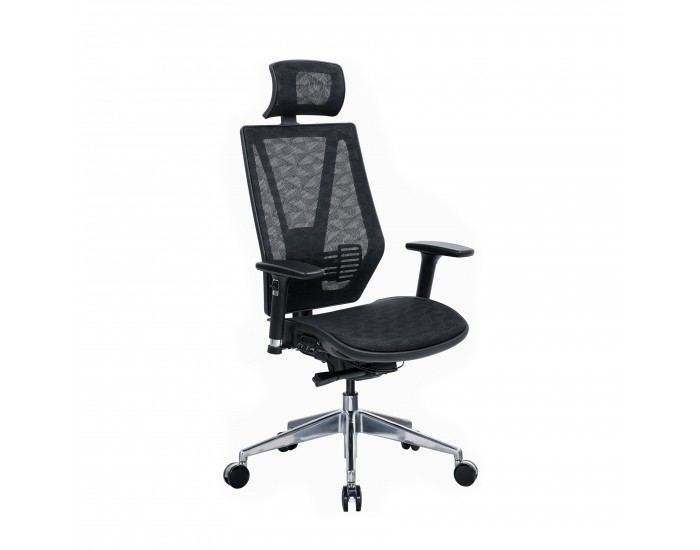 Ергономичен стол RFG TECH@LINE, Multi-function механизъм, до 250 kg, черен