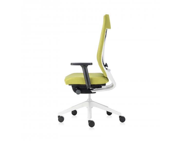 Eргономичен стол Interstuhl Joyce JC267, дамаска и меш, Synchronous механизъм, до 120 kg, светлосив/зелен