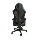 Геймърски стол RFG Soft Game, дамаска и меш, полиамидна основа, до 130 kg, черно-зелен