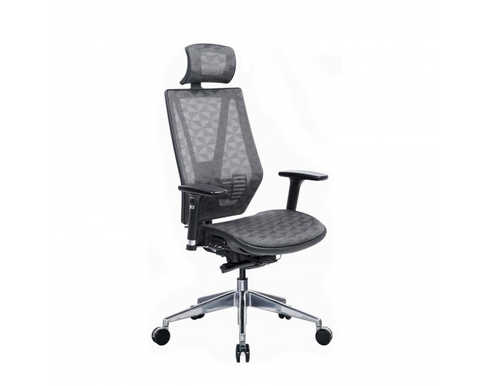 Ергономичен стол RFG TECH@LINE, Multi-function механизъм, до 250 kg, сив