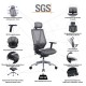 Ергономичен стол RFG TECH@LINE, Multi-function механизъм, до 250 kg, сив