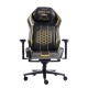 Геймърски стол RFG Game On, екокожа, Multi-function механизъм, метална основа, до 130 kg, черно-жълт