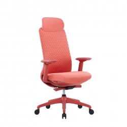Ергономичен стол RFG Style HB, дамаска, до 130 kg, корал - Rfg