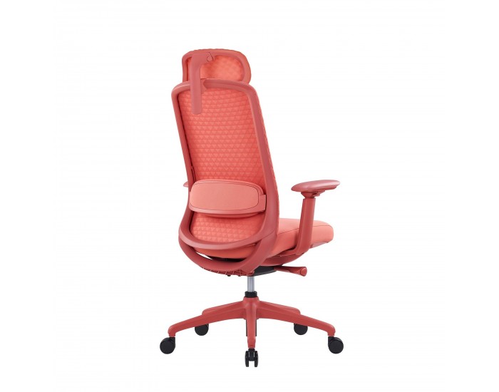 Ергономичен стол RFG Style HB, дамаска, до 130 kg, корал