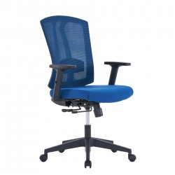 Ергономичен офис стол RFG Primo W, дамаска и меш, Multi-function механизъм, до 130 kg, син - Rfg