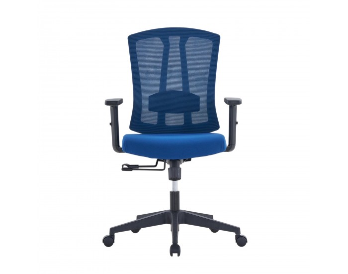 Ергономичен офис стол RFG Primo W, дамаска и меш, Multi-function механизъм, до 130 kg, син