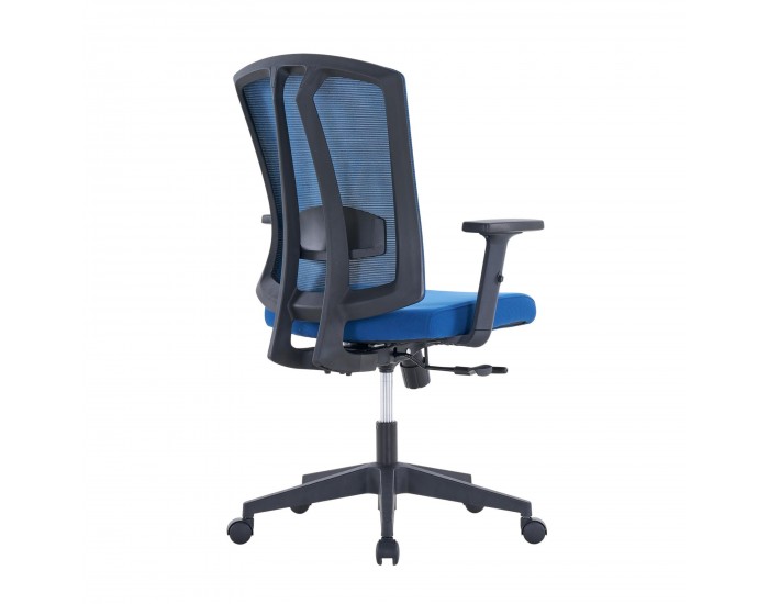 Ергономичен офис стол RFG Primo W, дамаска и меш, Multi-function механизъм, до 130 kg, син