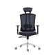 Ергономичен офис стол RFG Primo Lux Chrome HB, дамаска и меш, до 130 kg, черен