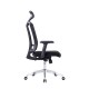 Ергономичен офис стол RFG Primo Lux Chrome HB, дамаска и меш, до 130 kg, черен