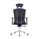 Ергономичен офис стол RFG Primo Lux Chrome HB, дамаска и меш, до 130 kg, черен