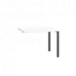 Помощен плот RFG Monaco, 1000 x 800 x 750 mm, ПДЧ 25 mm, бял плот, черен метал - Rfg