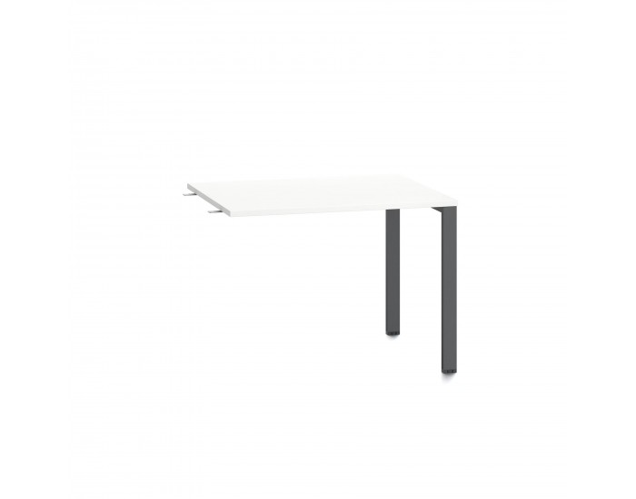 Помощен плот RFG Monaco, 1000 x 800 x 750 mm, ПДЧ 25 mm, бял плот, черен метал