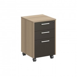 Контейнер за бюро RFG Milano, 400 х 420 х 620 mm, ПДЧ, светъл дъб и тъмносиво - Rfg