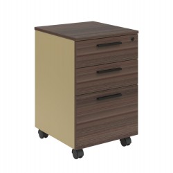 Контейнер за Бюро RFG Lisabon, 400 x 420 x 620 mm, ПДЧ, тъмен дъб и сиво - Rfg