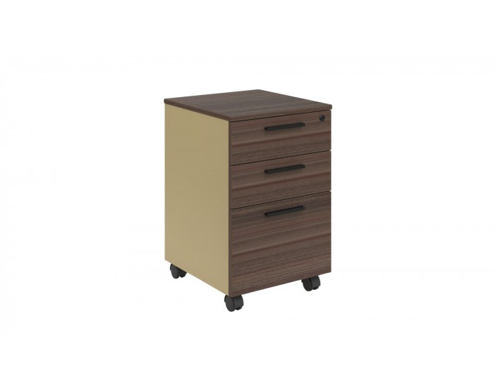 Контейнер за Бюро RFG Lisabon, 400 x 420 x 620 mm, ПДЧ, тъмен дъб и сиво